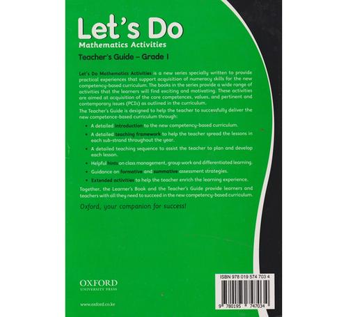 OUP Let's do Mathematics Activities Grade 1 Teacher's Guide (Approved)